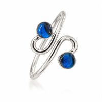 925 Sterling Silver Toe Ring / Childrens Ring with Two...