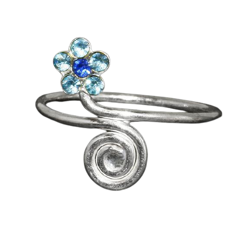 925 Sterling Silberring / Kinder- und Zehenring "Blume"