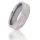 Wolfram-Ring mit Silberinlay 1 Streifen 7 mm 62 (19,7...