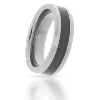 Wolfram-Ring Carbon-Inlay