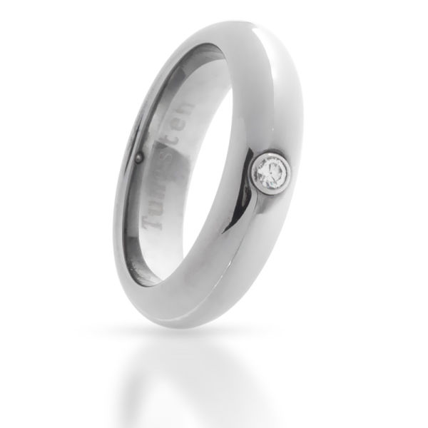 Tungsten Ring 5 mm with Stone 60