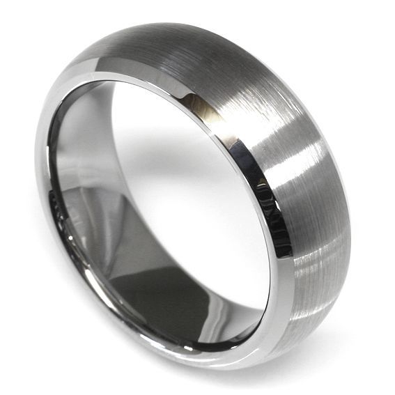 Tungsten Ring 7 mm frosted Finish 54 / 6.8 US