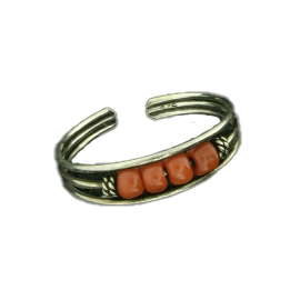 925 Sterling Silberring / Kinder- und Zehenring Blau