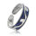925 Sterling Silver Toe Ring / Childrens Ring with Coloured Inlay and Scrollwork