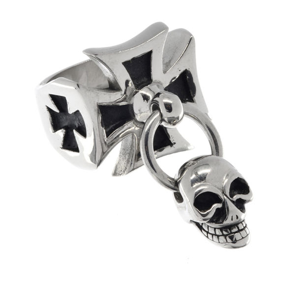 Edelstahlring/Totenkopf/Heerekreuz/Eisernes Kreuz 65 (20,7 Ø) 11 US