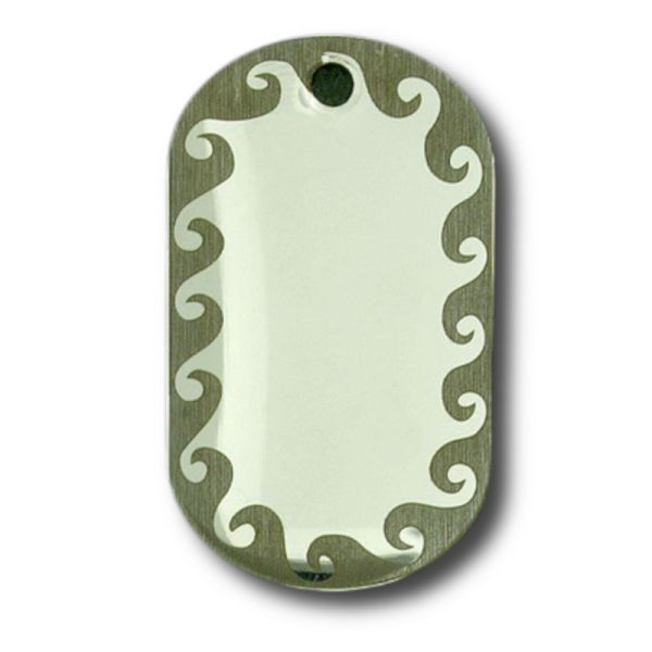 Edelstahlanhänger - Dogtag "Splash"