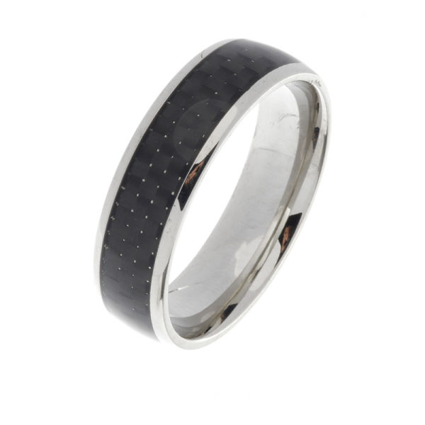 Edelstahlring Carboninlay  72 (23,1 Ø) 14 US