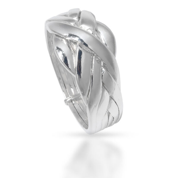925 Sterling silver ring - 6 rings puzzle ring 52 (16,6 Ø) 6,1 US