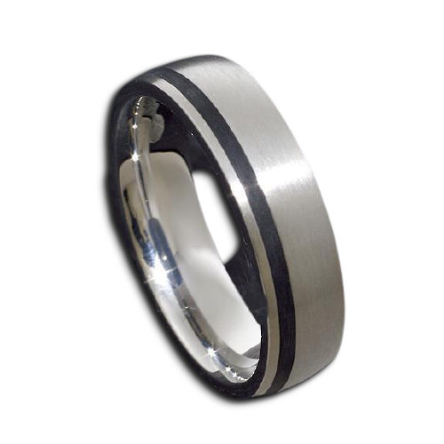 Edelstahlring/Blackinlay 52