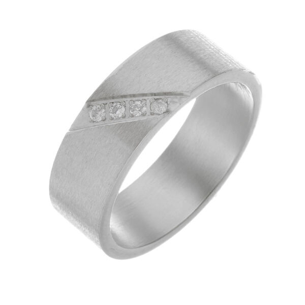 Edelstahlring - Stein - Damenring