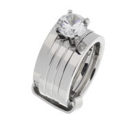 Edelstahlring mit Stein