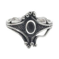 925 Sterling Silver Ring with Real Stones - Onyx - 52 (16,6 Ø) 06 US