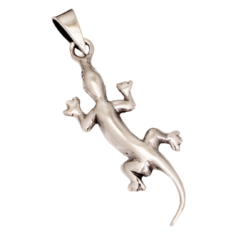 925 Sterling Silberanhänger - Gecko "Pit"