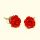 Edelstahlohrstecker rote Rose 08 mm Dunkelrot