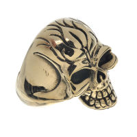 Bronze ring - Flame skull 58 (18,4 Ø) 8,4 US