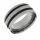 Wolfram-Ring mit Black-Inlay 2 Streifen poliert und...