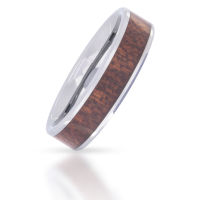 Wolframring 6mm Wood-Inly/Holz-Inlay