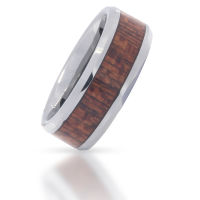 Tungsten ring - wood pattern
