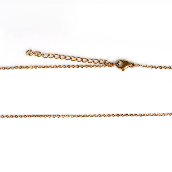 1 mm anchor chain - PVD-Rosegold 40 cm