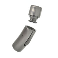 Edelstahl Druckverschluss - Mattiert 8 mm-Stahl