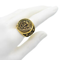 Stainless Steel Ring - Anchor PVD Gold-63 (20.1 Ø) 10 US