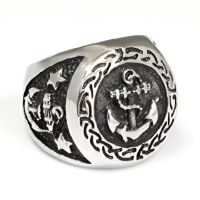 Stainless Steel Ring - Anchor Steel-68 (21.6 Ø) 12 US