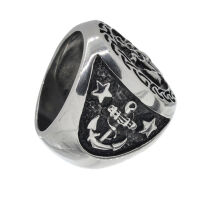 Stainless Steel Ring - Anchor Steel-68 (21.6 Ø) 12 US