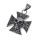 Stainless Steel Pendant - Iron Cross with Skull