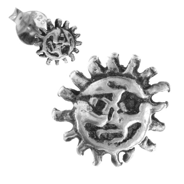 Silberohrstecker - Sonne