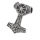 Stainless Steel Pendant – Thor’s Hammer with Cross and Interwoven Lines
