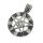 Edelstahlanhänger - Pentagramm mit Zirkonia-Steinen Weiße-37 mm