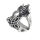 Stainless Steel Ring - Thors Hammer with Skull 55 (17,5 Ø) 07 US