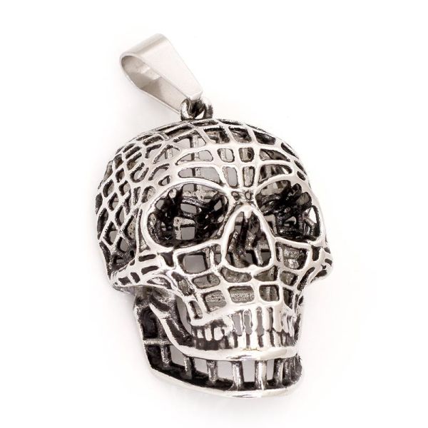 Edelstahlanhänger Totenkopf