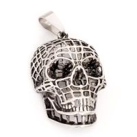 Edelstahlanhänger Totenkopf