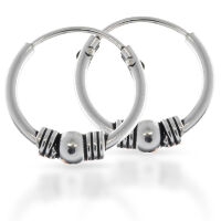 Bali-Creolen „Bimir“ aus 925er Silber –...