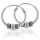 Bali Hoop Earrings “Bimir” in 925 Sterling Silver – Bead and Wrapped Detail (Pair)
