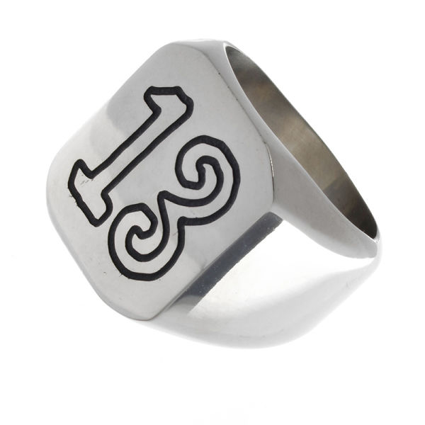 Edelstahlring/Zahl 13  08