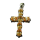 925 Sterling Silberanhänger - Kreuz mit Cubik...