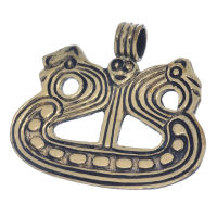 Bronze Pendant - Viking Ship - 26 mm