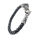 Lederarmband Edelstahlverschluss - Drachenkopf + Schwanz 21 cm