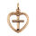 Bronzeanhänger - Herz mit Kreuz