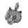 Edelstahlanhänger - Tigerkopf