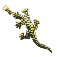 Bronzeanhänger - Eidechse / Gecko