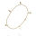 Stainless steel anklet - Christian cross PVD-Gold