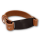 Lederarmband mit Gravurplatte - PVD-Schwarz
