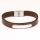 Lederarmband mit Gravurplatte - poliert