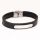 Lederarmband mit Gravurplatte - poliert
