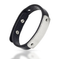 Lederarmband mit Gravurplatte