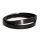 Lederarmband mit Gravurplatte schwarz