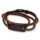 Lederarmband mit Gravurplatte - PVD-Schwarz